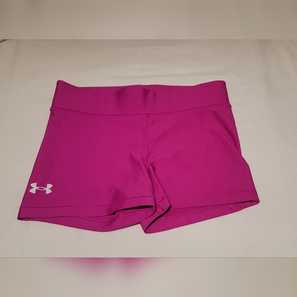 Under Armour, hot pink gym shorts size small